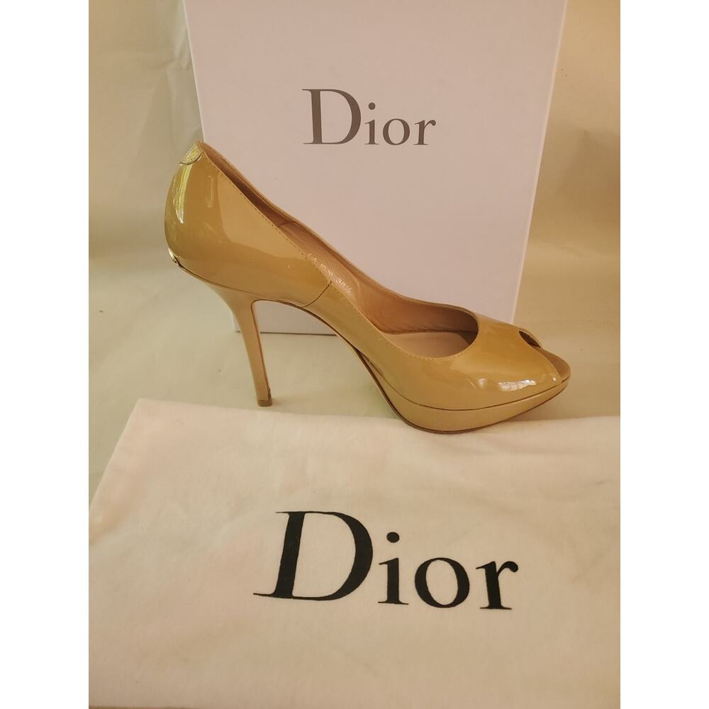 Dior Mustard Patent Leather Miss Dior Pumps Size 38.5 - Picture 4 of 13